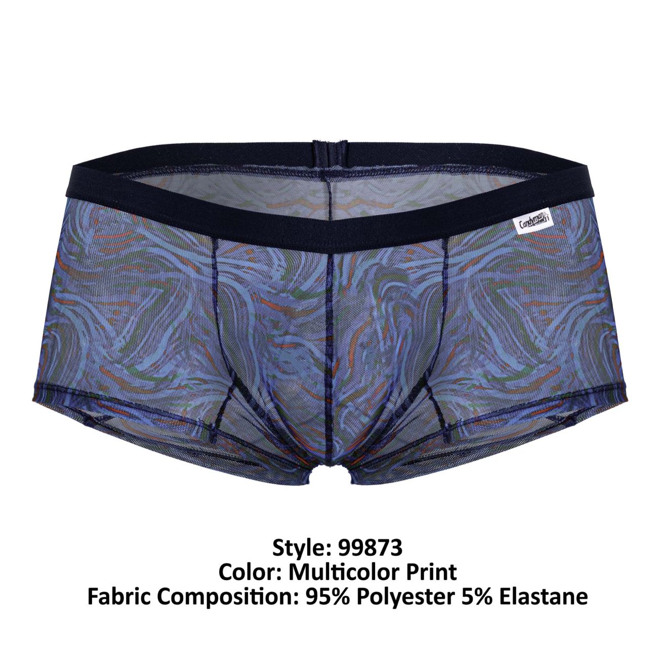 CandyMan Men's Underwear 99873 Seawater Trunks Color Multicolor Print