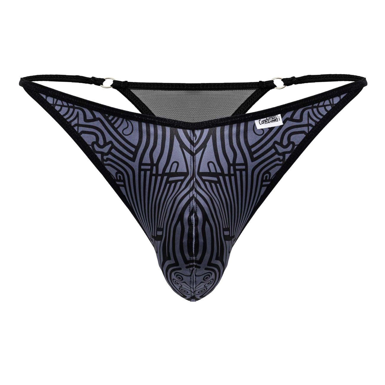 CandyMan Men's Underwear 99875 Egyptian Thongs Color Gray-Black