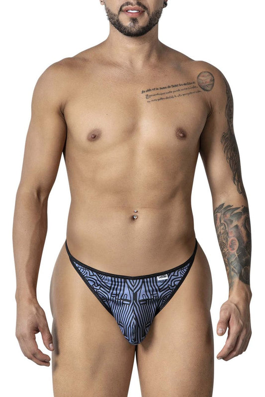 CandyMan Men's Underwear 99875 Egyptian Thongs Color Gray-Black