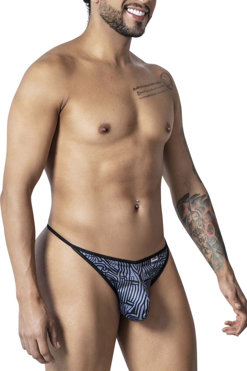 CandyMan Men's Underwear 99875 Egyptian Thongs Color Gray-Black