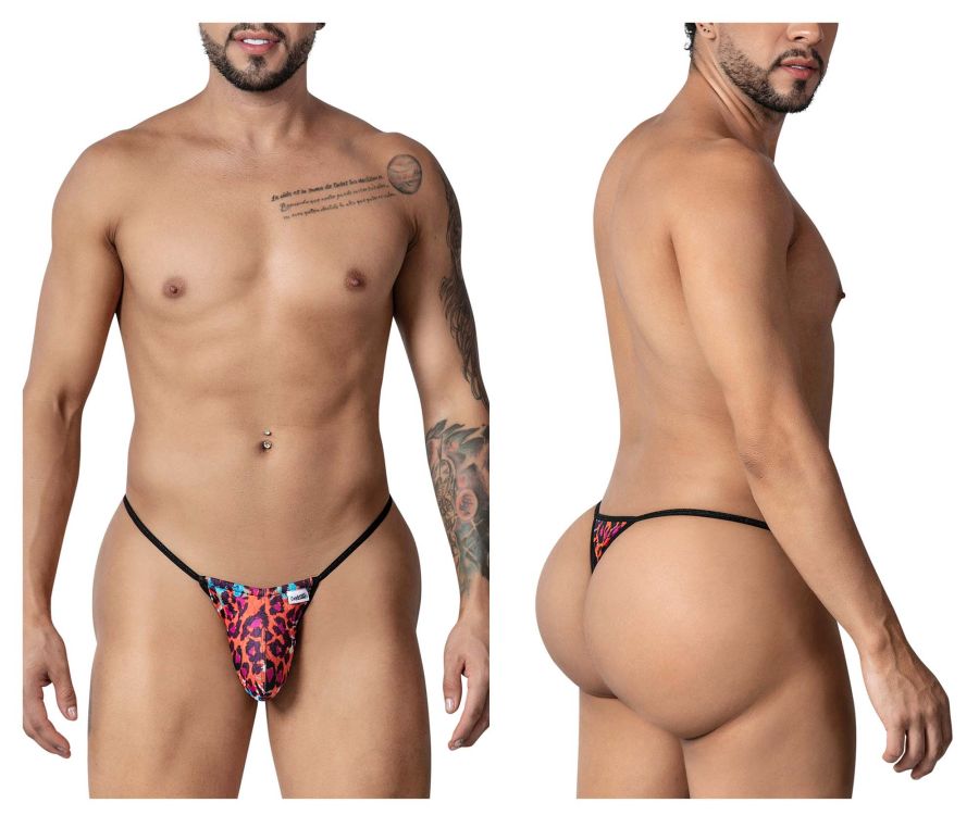CandyMan Men's Underwear 99877 Leopard Thongs Color Animal Print