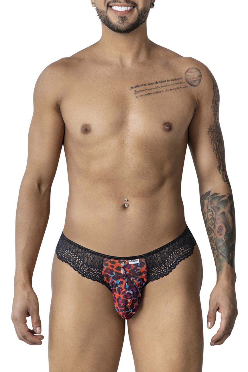 CandyMan Men's Underwear 99887 Leopard Thongs Color Animal Print