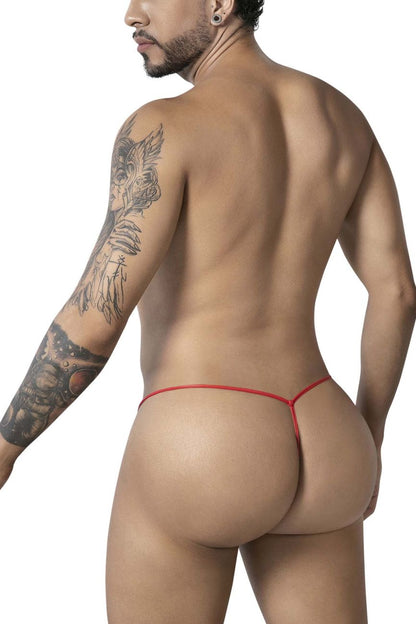 CandyMan Men's Underwear 99892 Heart Thongs Color Red
