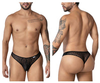 Black Geometric Mesh Brief - view 1