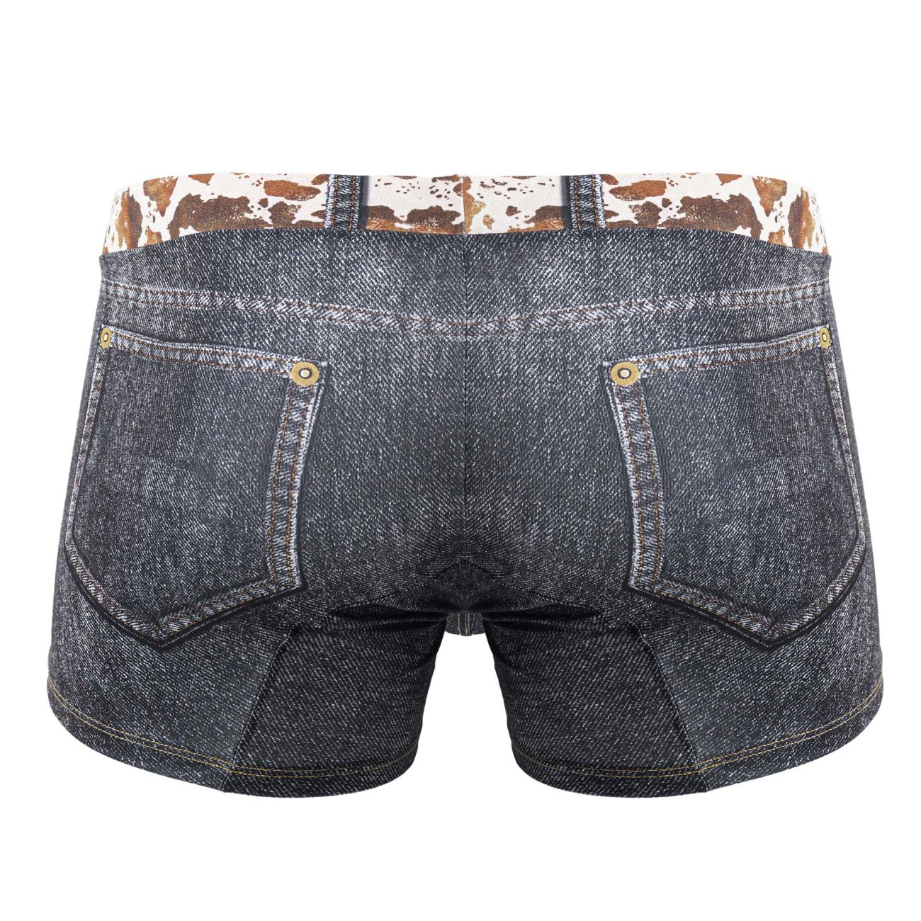 CandyMan Men's Underwear 99904 Cowboy Trunks Color Denim Black