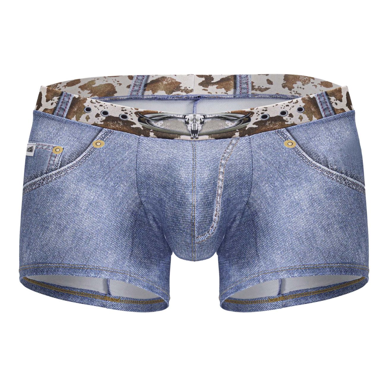 CandyMan Men's Underwear 99904 Cowboy Trunks Color Denim Blue