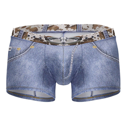 CandyMan Men's Underwear 99904 Cowboy Trunks Color Denim Blue
