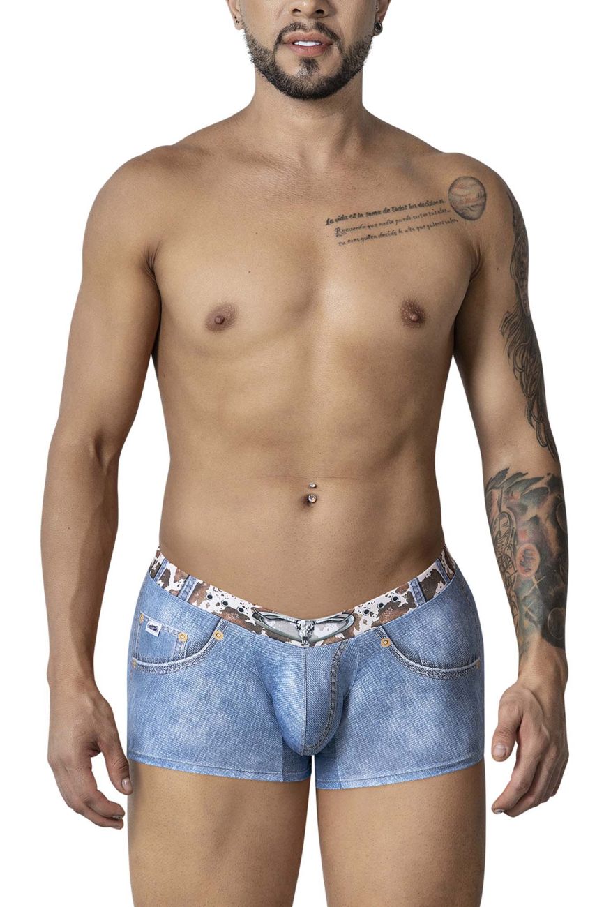 CandyMan Men's Underwear 99904 Cowboy Trunks Color Denim Blue