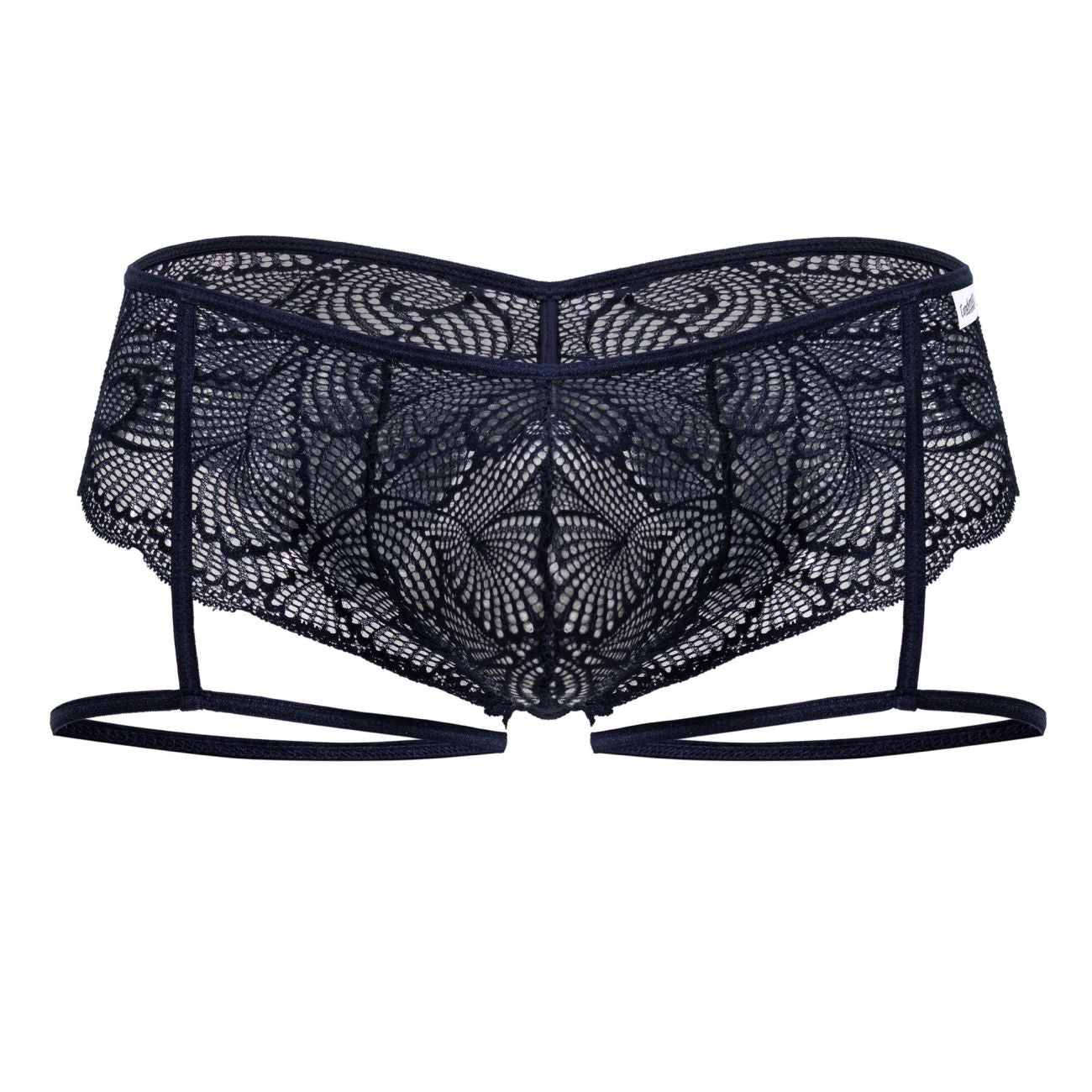 CandyMan Men's Underwear 99905 Garter Lace Briefs Color Navy