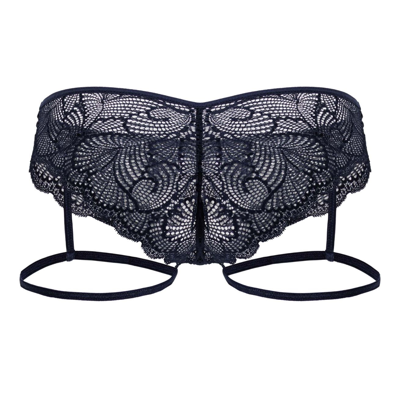 CandyMan Men's Underwear 99905 Garter Lace Briefs Color Navy