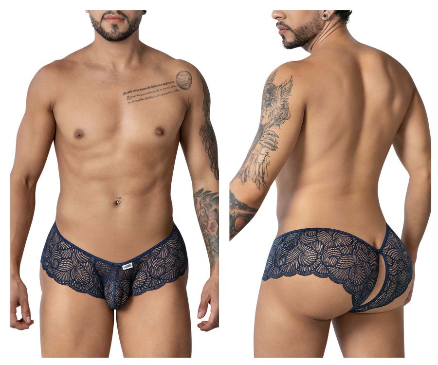 CandyMan 99907 Men's Underwear Lace Trunks Color Navy