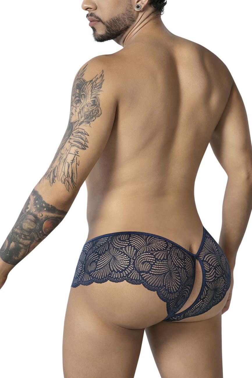 CandyMan 99907 Men's Underwear Lace Trunks Color Navy