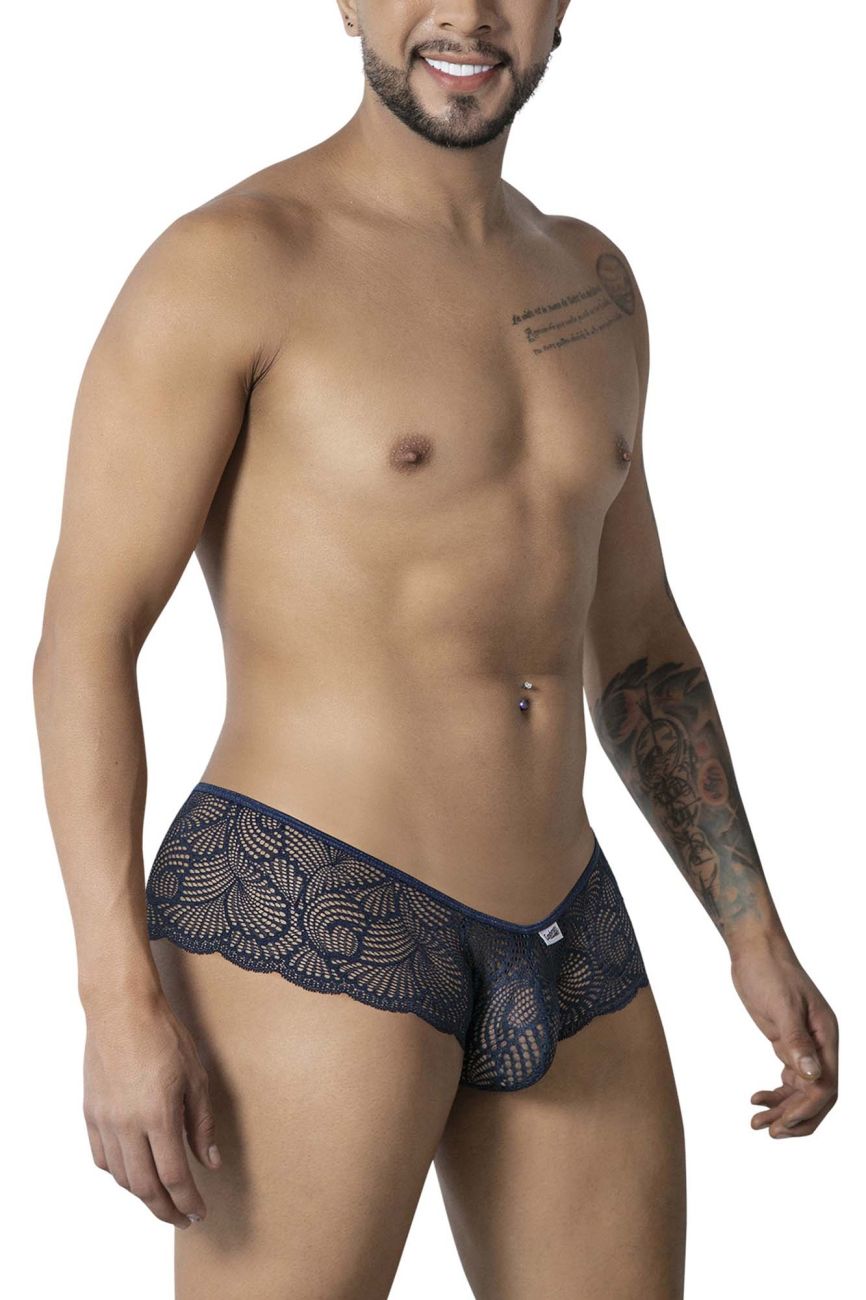 CandyMan 99907 Men's Underwear Lace Trunks Color Navy