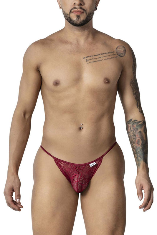 CandyMan Men's Underwear 99914 Lace Briefs Color Burgundy