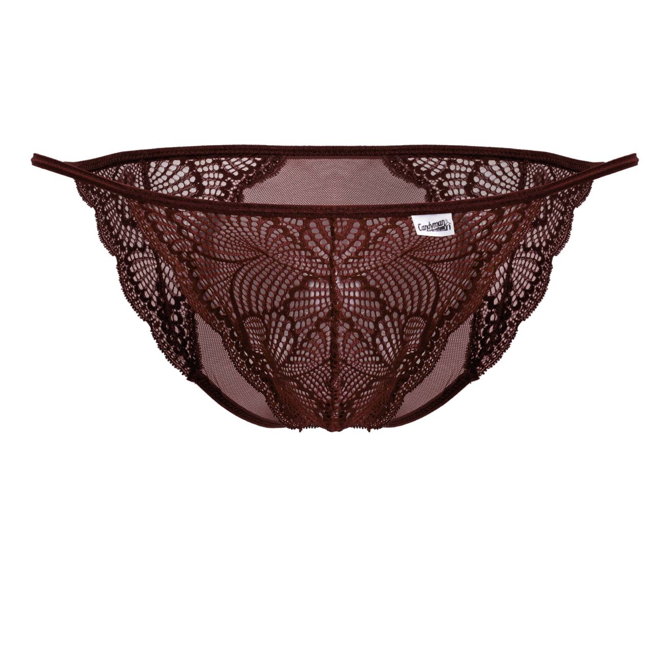 CandyMan Men's Underwear 99914 Lace Briefs Color Burgundy