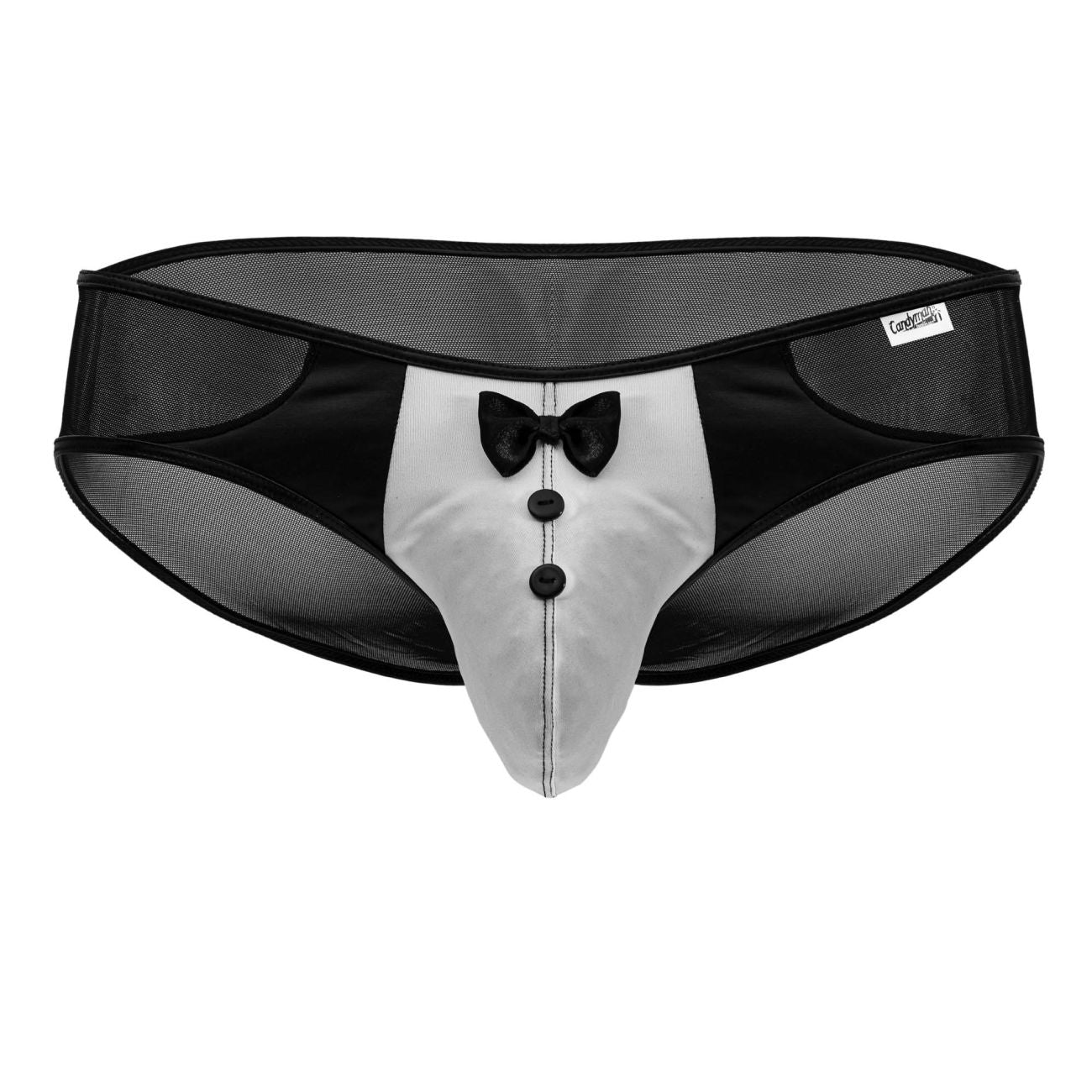 CandyMan Men's Underwear 99919 Tuxedo Briefs Color Black-White