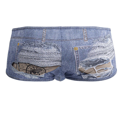 CandyMan Men's Underwear 99921 Cowboy Trunks Color Denim Blue