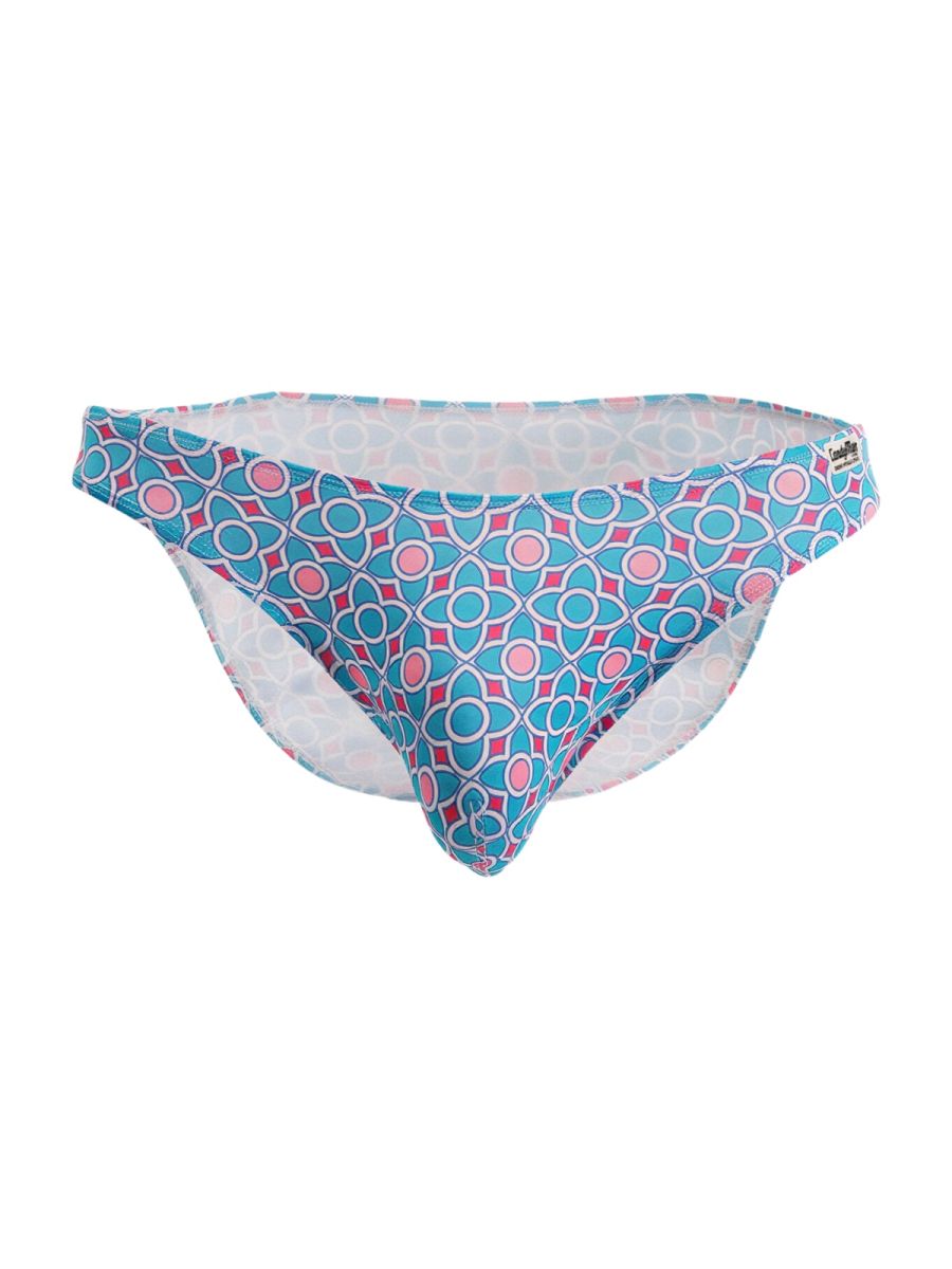 CandyMan Printed Bikini Briefs - Printed Blue