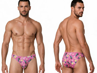 Printed Pink Briefs Bikini - view 1