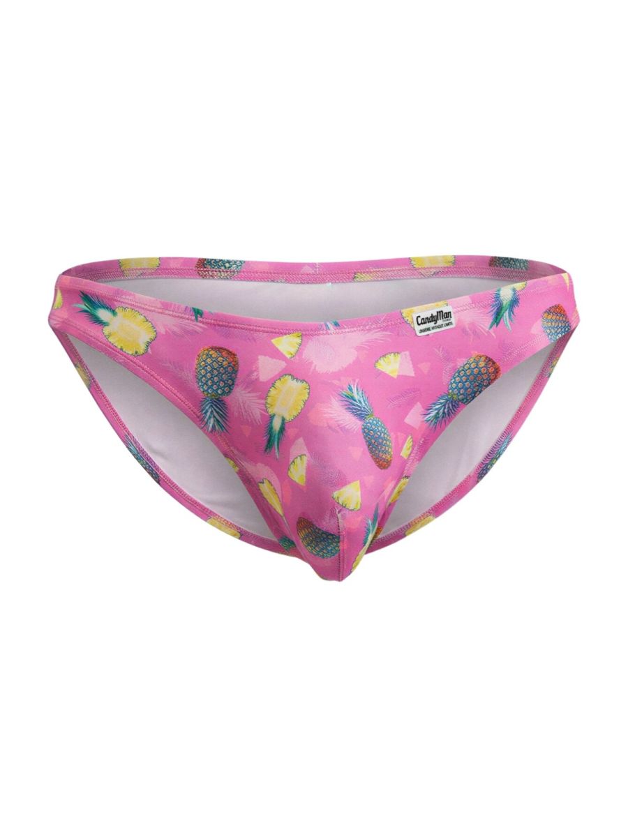 CandyMan 99923 Men's Underwear Printed Bikini Briefs Color Printed Pink