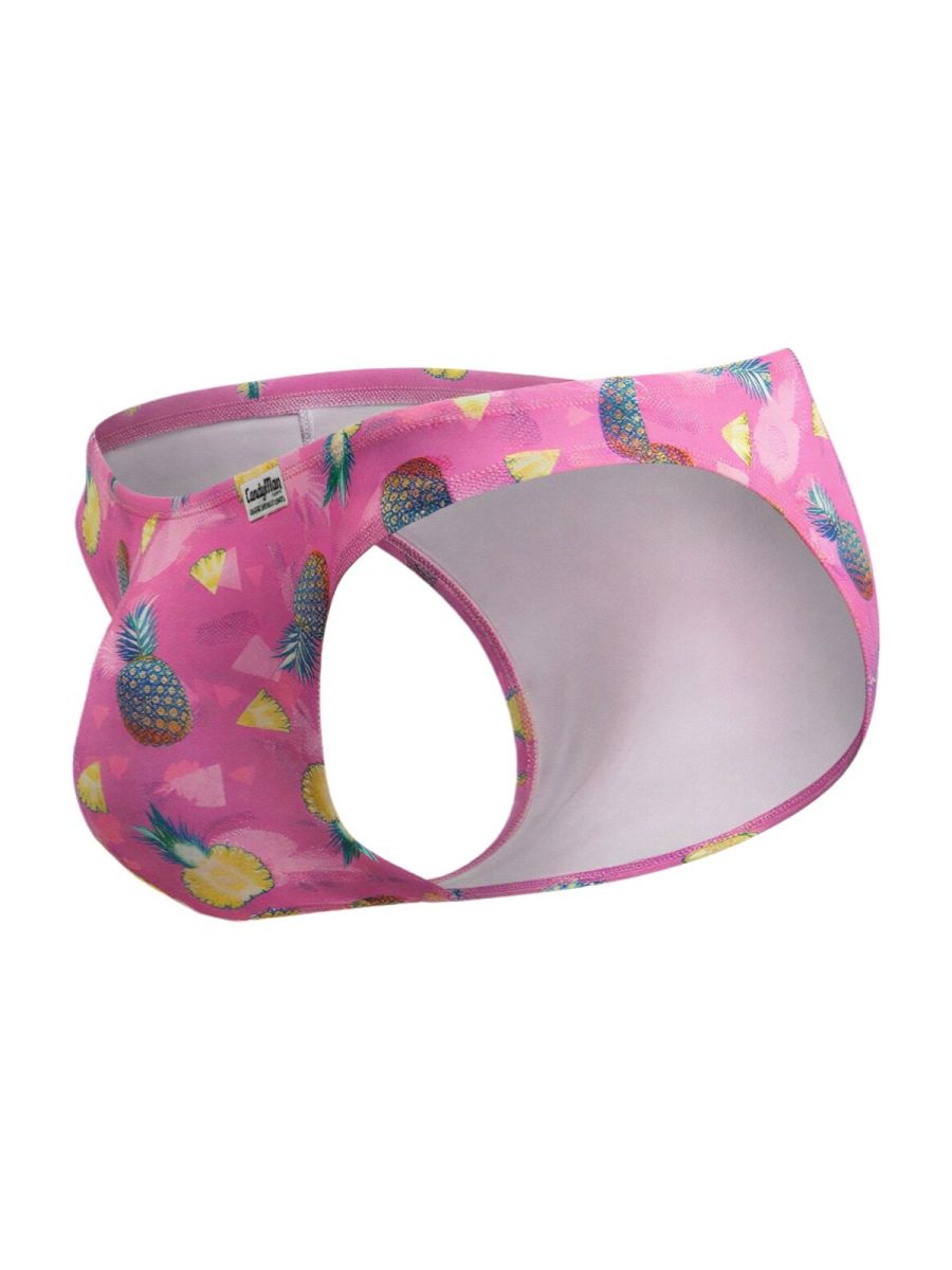 CandyMan 99923 Men's Underwear Printed Bikini Briefs Color Printed Pink