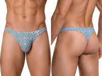 Printed Blue Thong - view 1