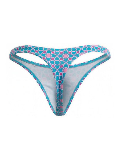 CandyMan 99924 Men's Underwear Printed Thong Color Printed Blue