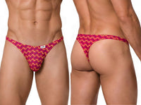 Printed Fuchsia Thong - view 1