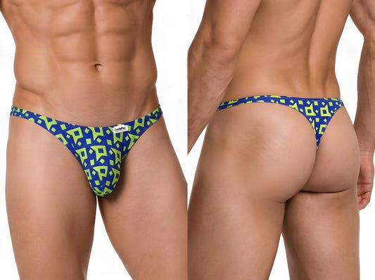 CandyMan 99924 Men's Underwear Printed Thong Color Printed Navy