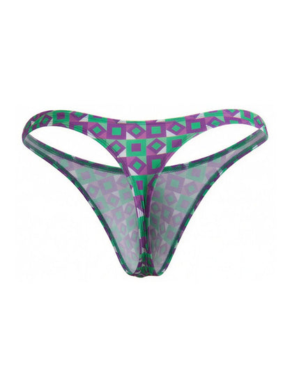 CandyMan 99924 Men's Underwear Printed Thong Color Printed Purple