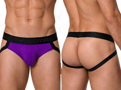 CandyMan 99925 Men's Underwear Supportive Strappy Jockstrap Color Orchid