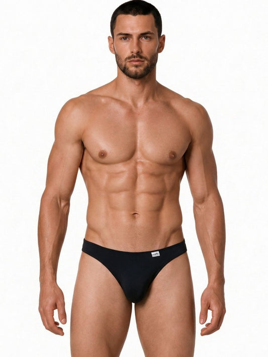 CandyMan 99928 Men's Underwear Bikini Sleek Low Rise Brief Color Black