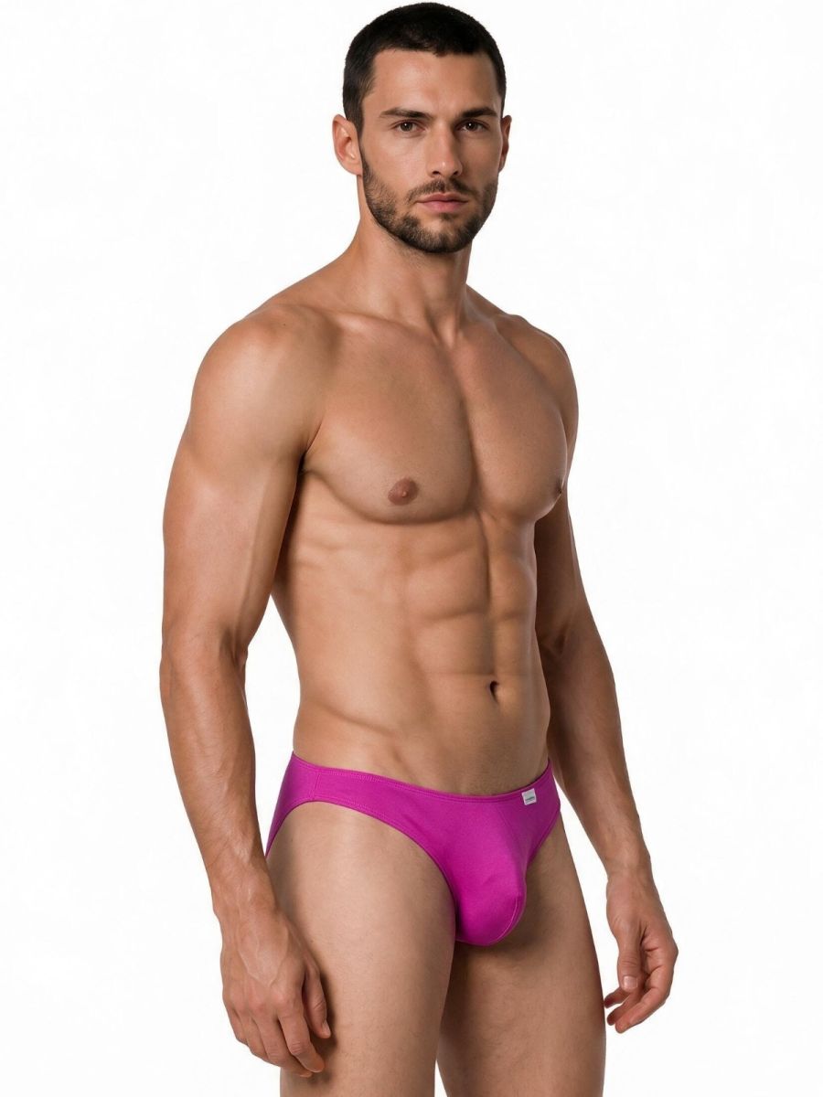 CandyMan 99928 Men's Underwear Bikini Sleek Low Rise Brief Color Magenta