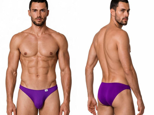 CandyMan 99928 Men's Underwear Bikini Sleek Low Rise Brief Color Orchid