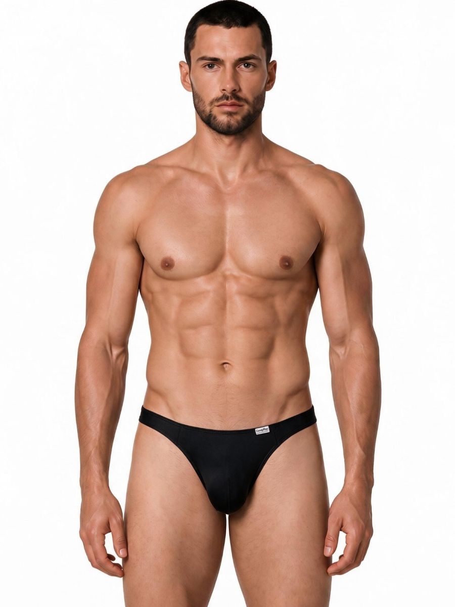 Sleek Low Rise Black Thong - view 2