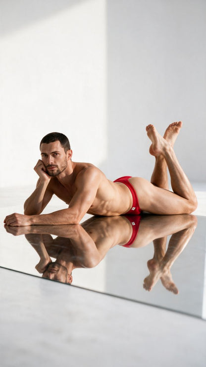 Sleek Low Rise Red Thong - view 9