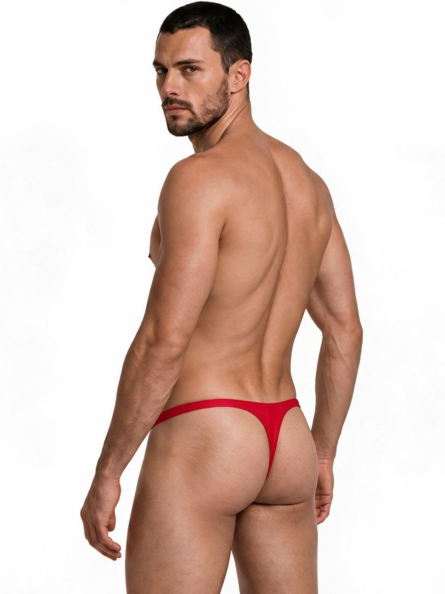 Sleek Low Rise Red Thong - view 3