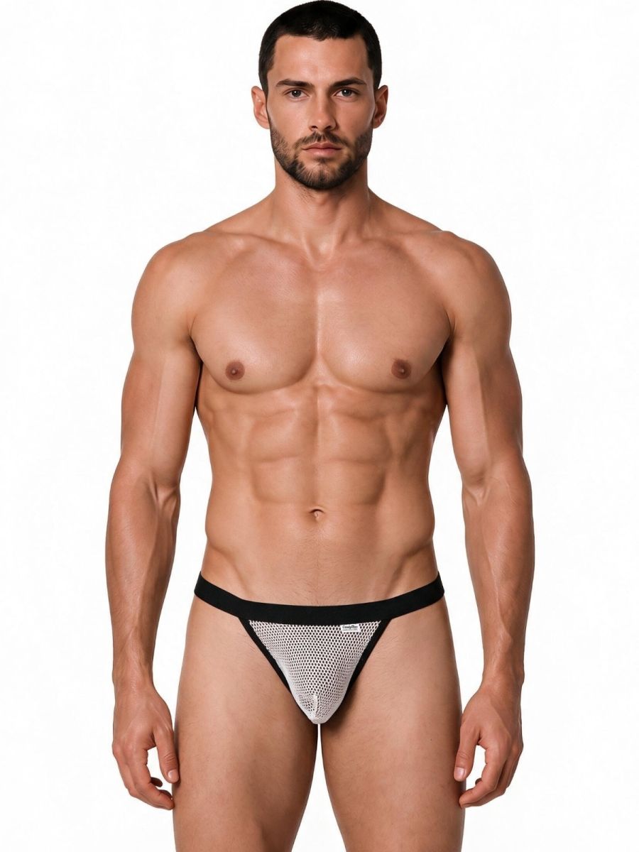 Seductive Mesh White Bikini - view 2