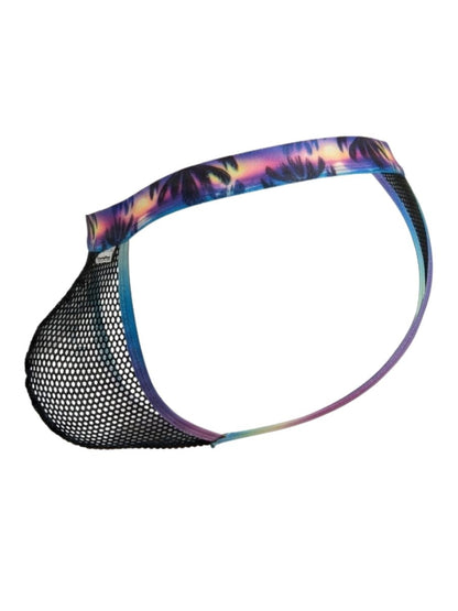 Tropical Palm Black Print Thong - view 7