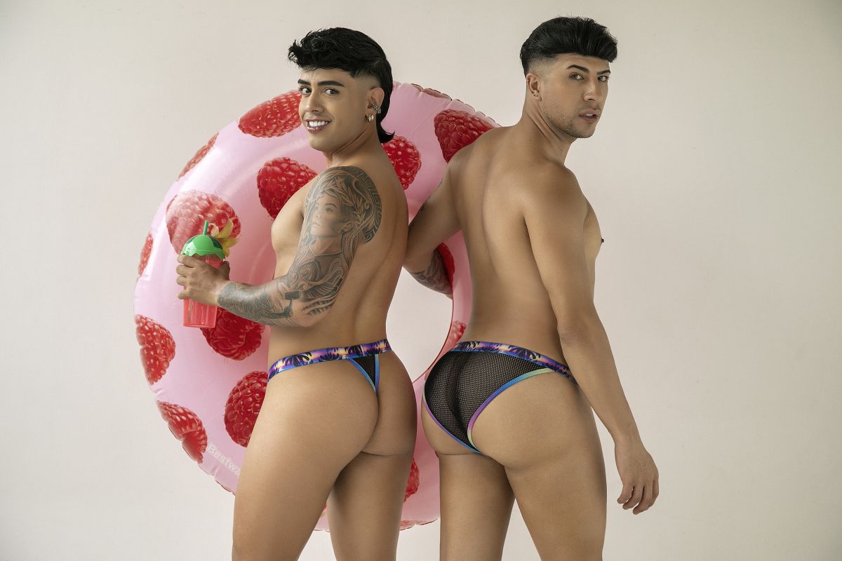 Tropical Palm Black Print Thong - view 11