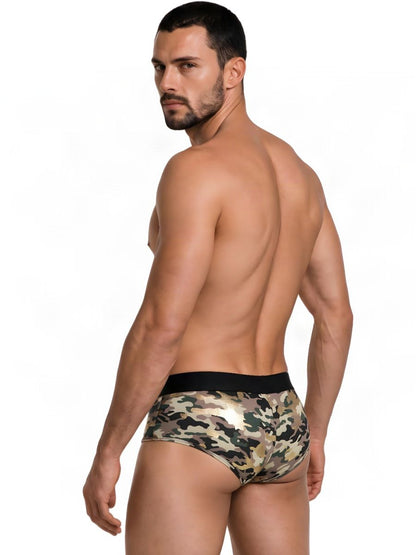 CandyMan 99937 Men's Underwear Supportive Contour Pouch Low Rise Trunks Color Camo