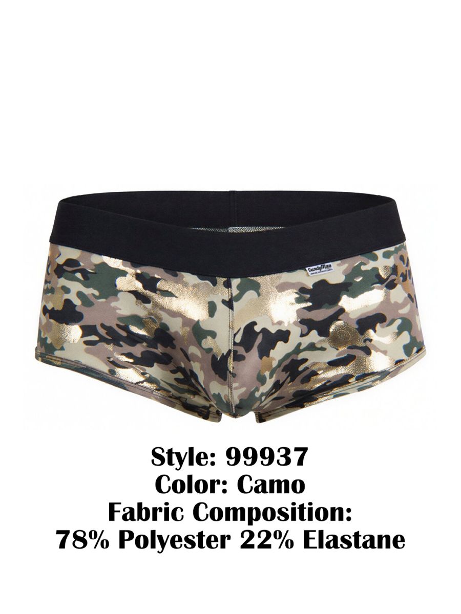 CandyMan 99937 Men's Underwear Supportive Contour Pouch Low Rise Trunks Color Camo