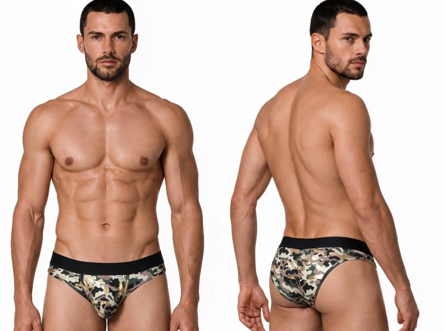 Contoured Support Low Rise Camo Brief - view 1