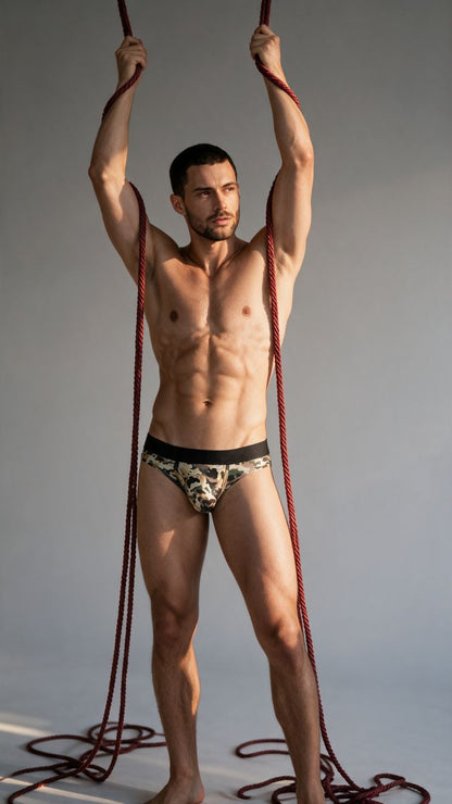 Contoured Support Low Rise Camo Brief - view 10