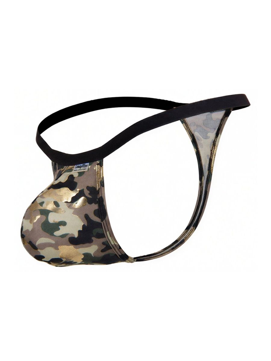 CandyMan 99939 Men's Underwear Minimalist Low Rise Micro Thong Color Camo