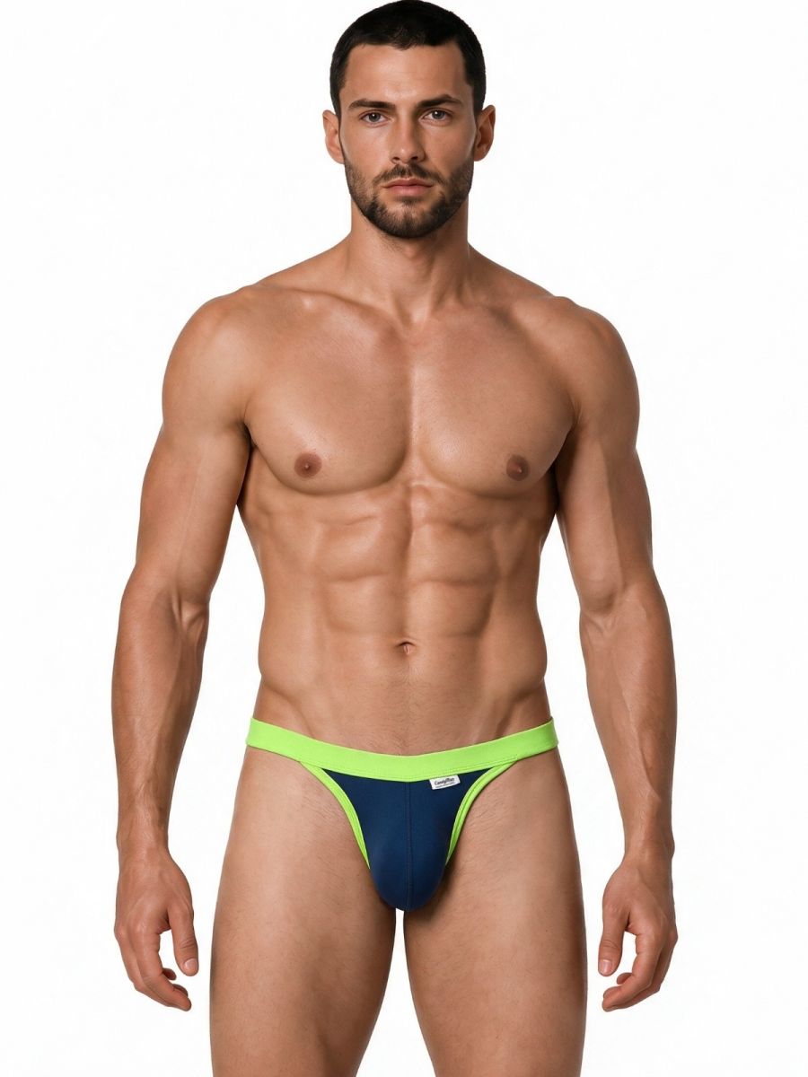 CandyMan 99941 Men's Underwear Bikini Athletic Low Rise Brief Color Navy