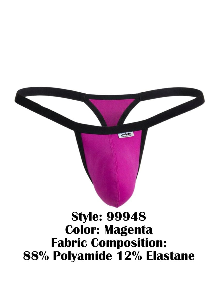 Sleek Minimalist Magenta Thong - view 8