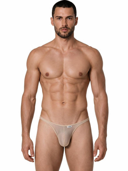 Mesh Beige Sheer Thong - view 2