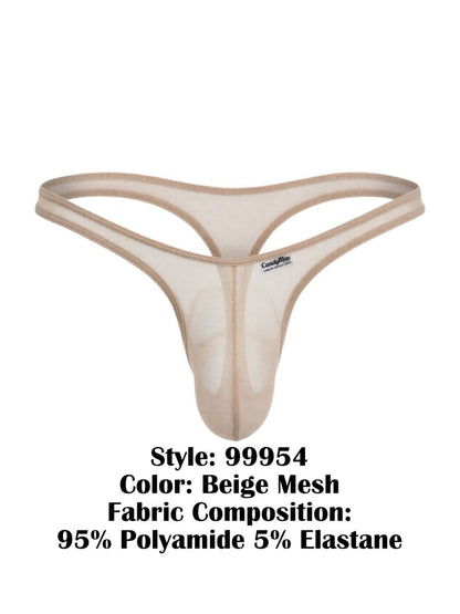 Mesh Beige Sheer Thong - view 8