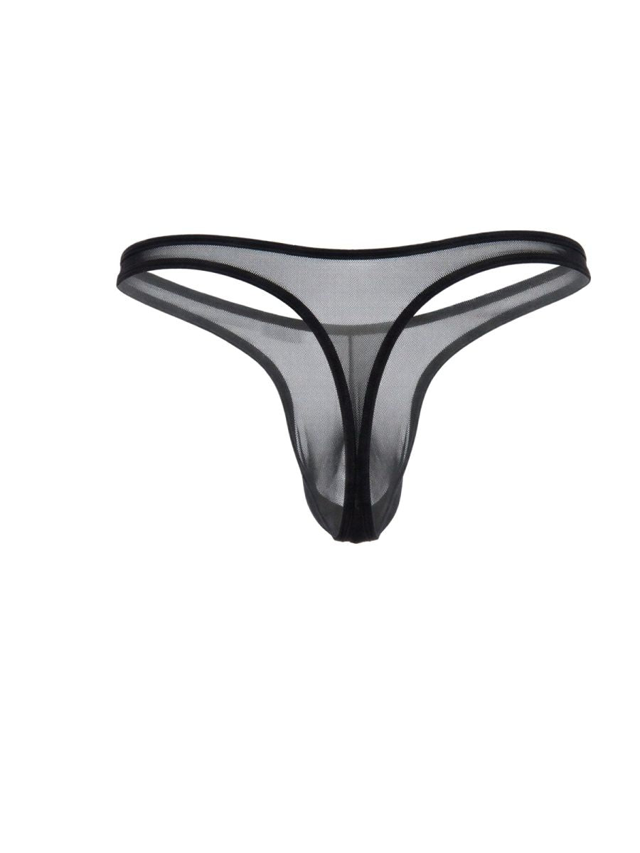 Mesh Black Sheer Thong - view 6